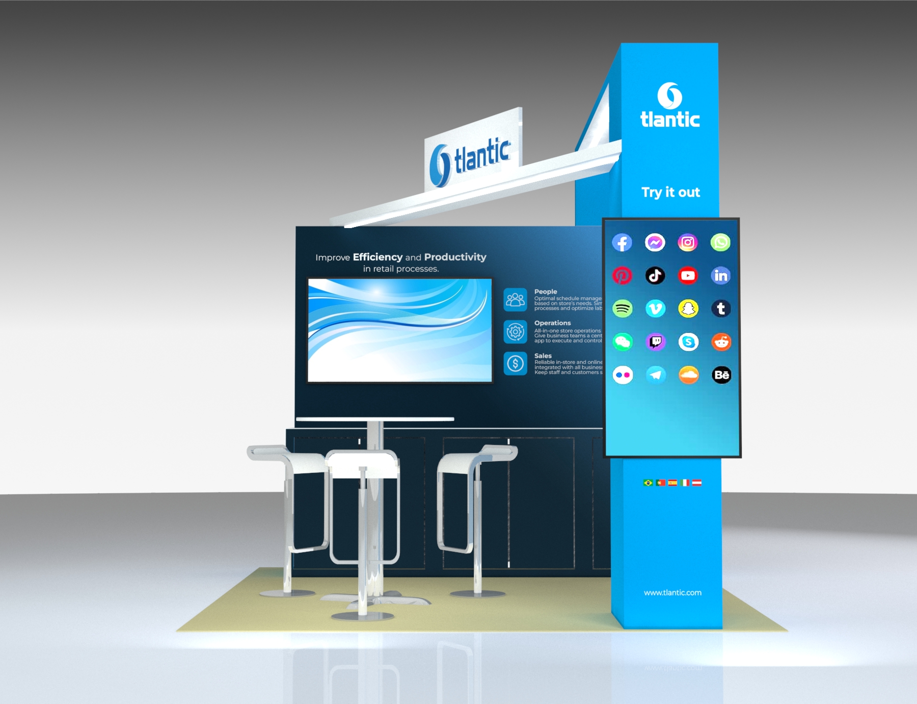 Venetian Expo hall set for a healthcare information technology show
