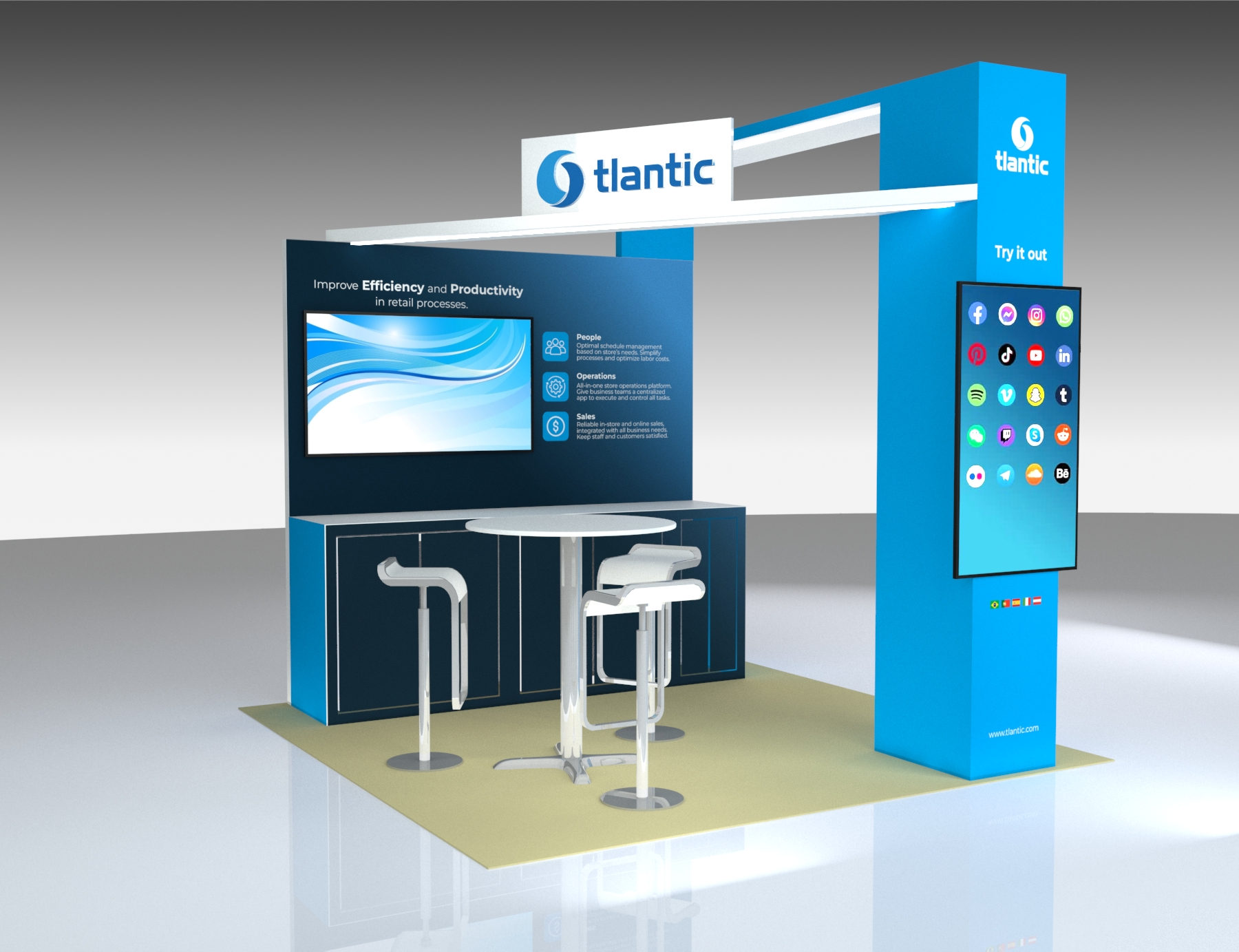 PRINTING United 10x10 trade show exhibit rental in Las Vegas (view 5)