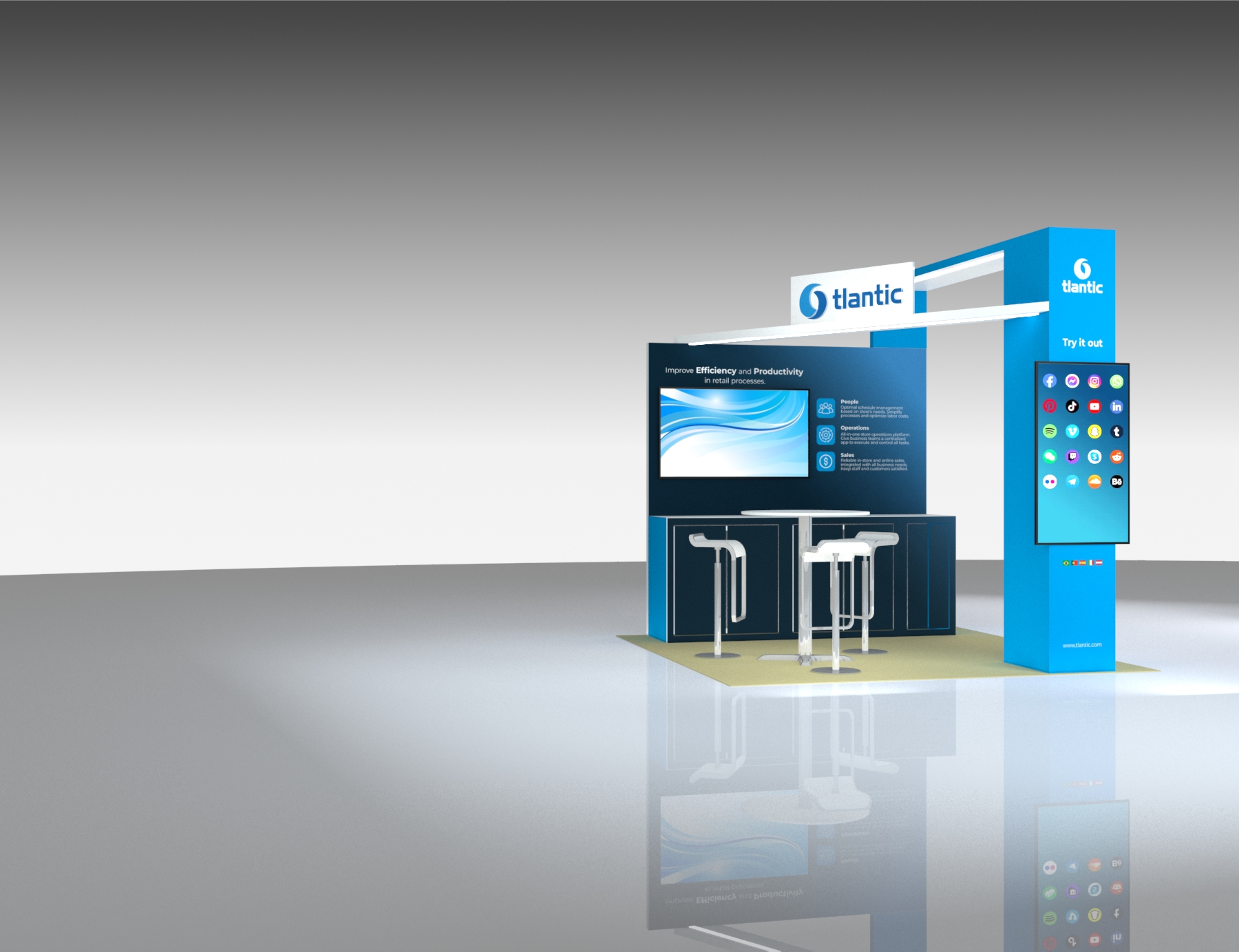 PRINTING United 10x10 trade show exhibit rental in Las Vegas (view 6)