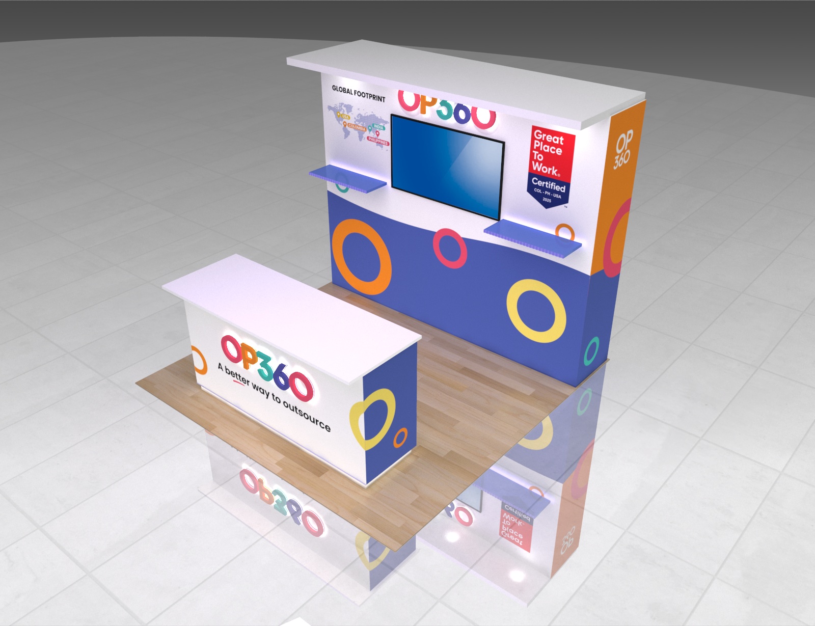 Commercial UAV Expo 10x10 trade show exhibit rental in Las Vegas (view 2)