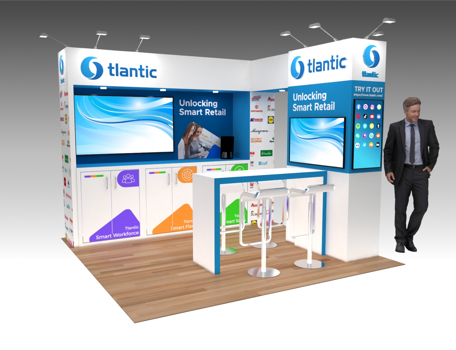 CES 10x10 trade show exhibit rental in Las Vegas (view 6)