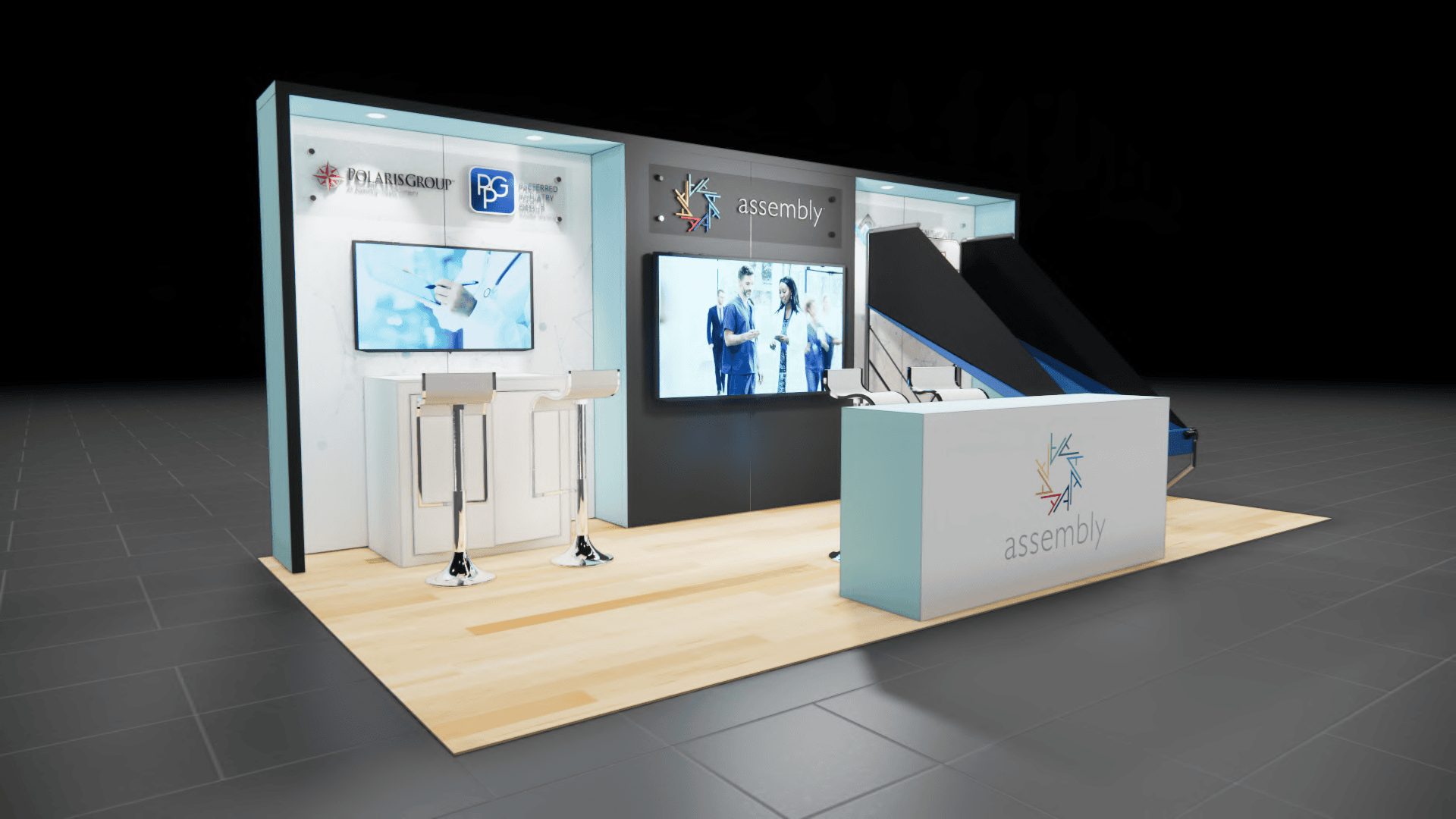 NBAA-BACE 10x20 trade show exhibit rental in Las Vegas (view 5)