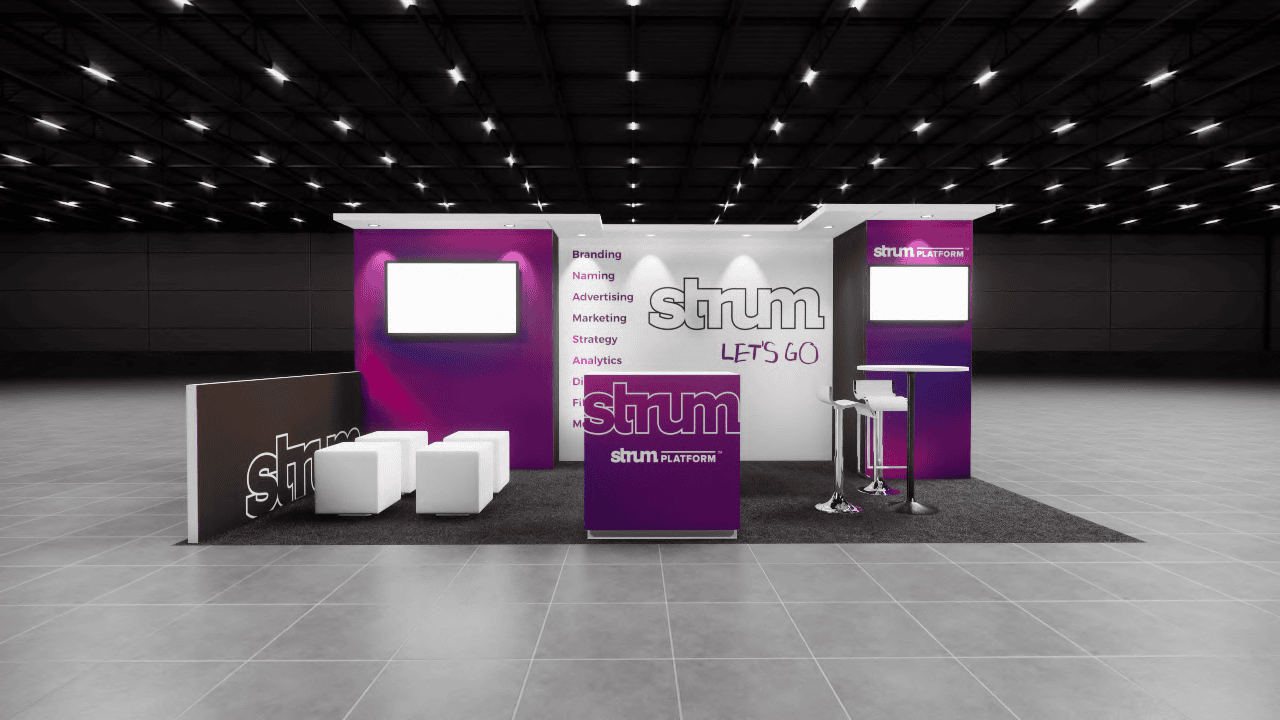 NAB Show 10x20 trade show exhibit rental in Las Vegas