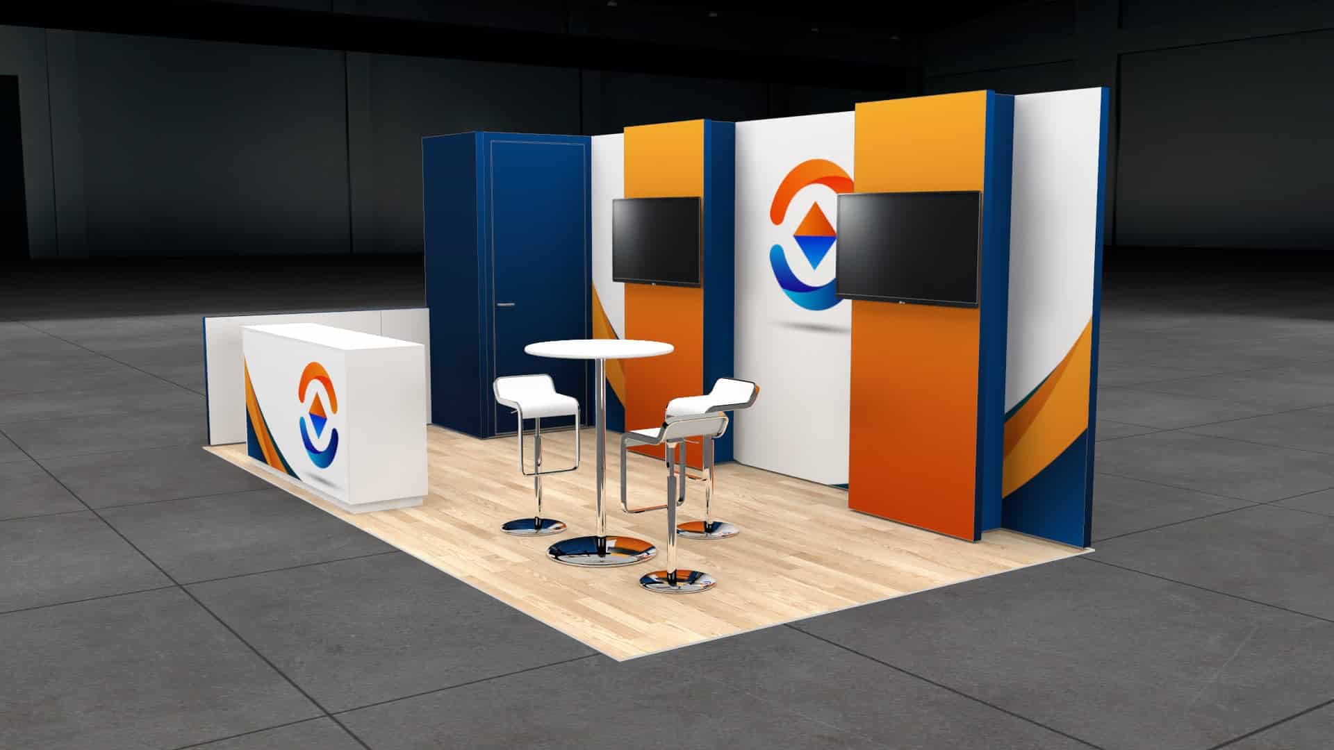 ISC West 10x20 trade show exhibit rental in Las Vegas (view 3)