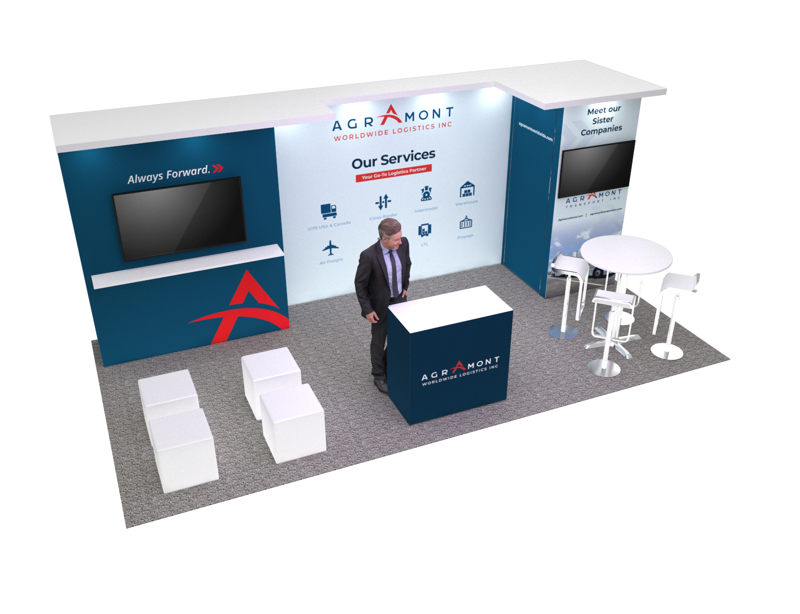 HD Expo 10x20 trade show exhibit rental in Las Vegas (view 2)