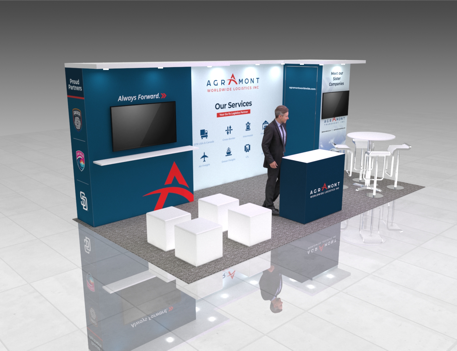 HD Expo 10x20 trade show exhibit rental in Las Vegas (view 3)