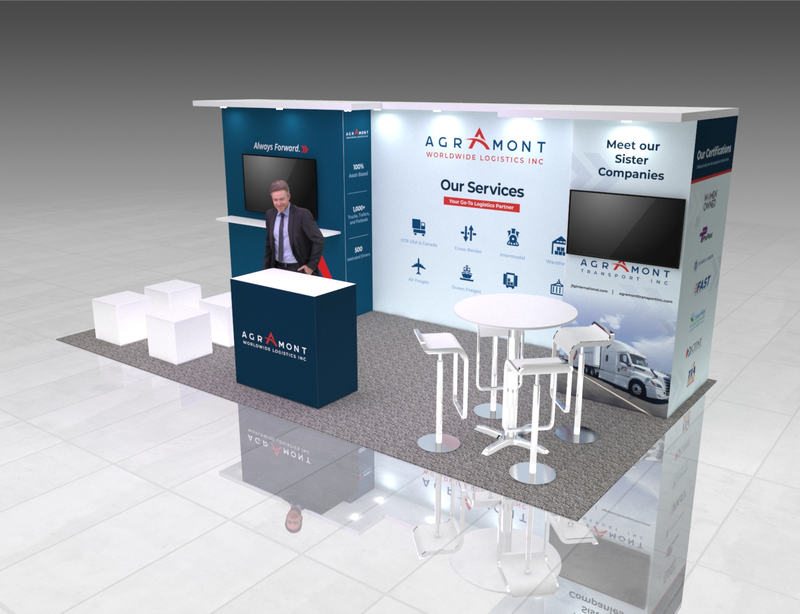 HD Expo 10x20 trade show exhibit rental in Las Vegas (view 4)