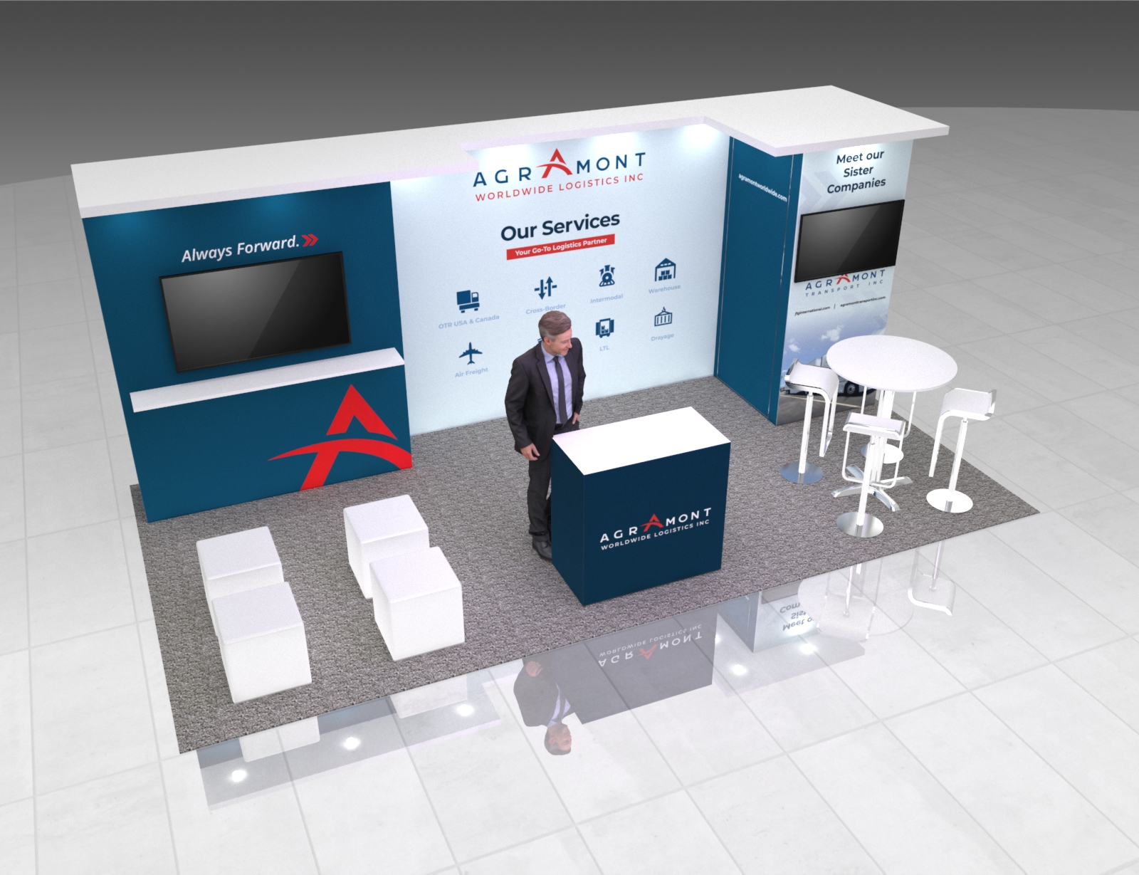 HD Expo 10x20 trade show exhibit rental in Las Vegas (view 5)