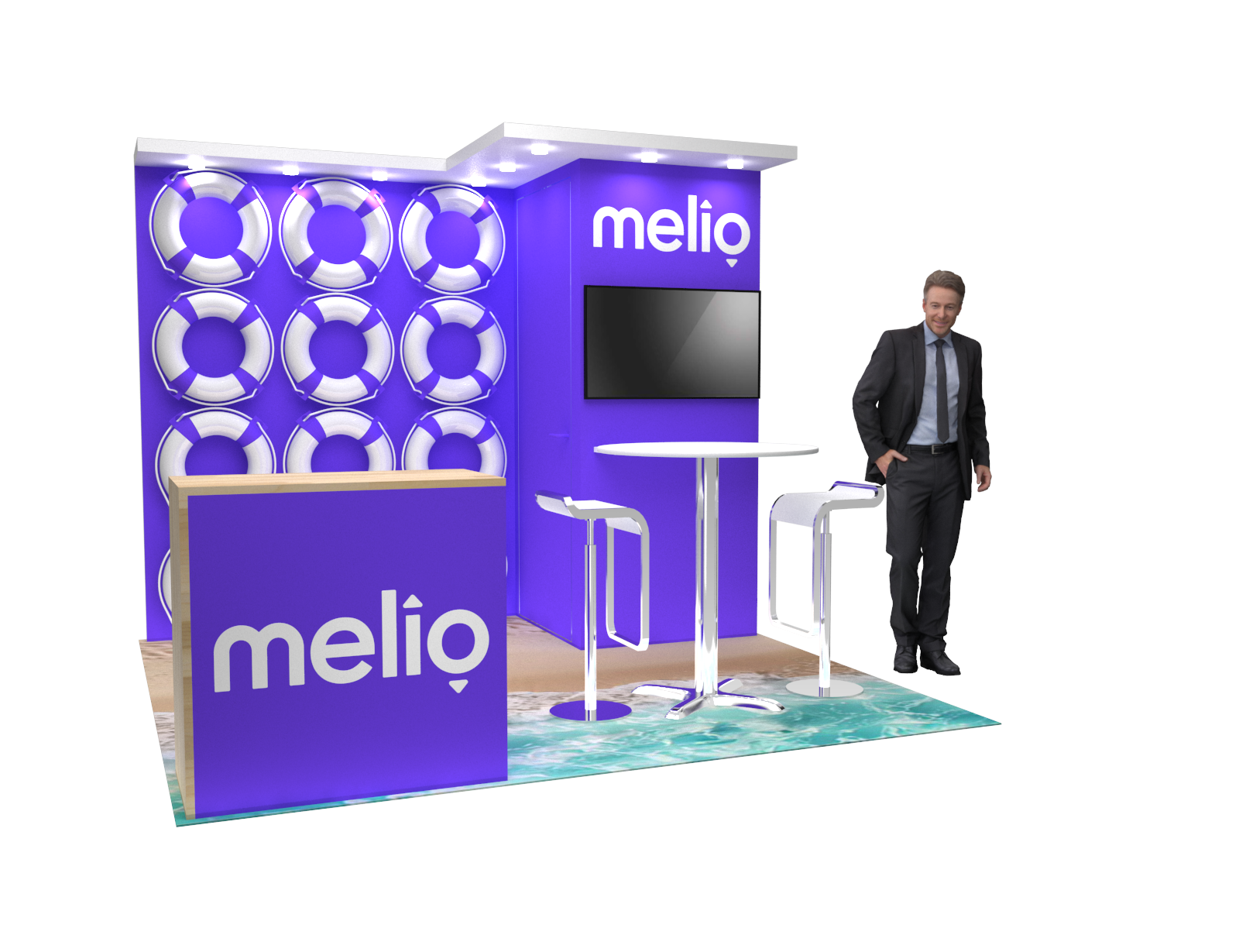 TISE 10x10 trade show exhibit rental in Las Vegas (view 4)
