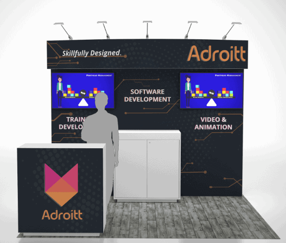 MJBizCon 10x10 trade show exhibit rental in Las Vegas (view 2)