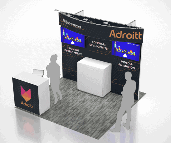 MJBizCon 10x10 trade show exhibit rental in Las Vegas (view 4)