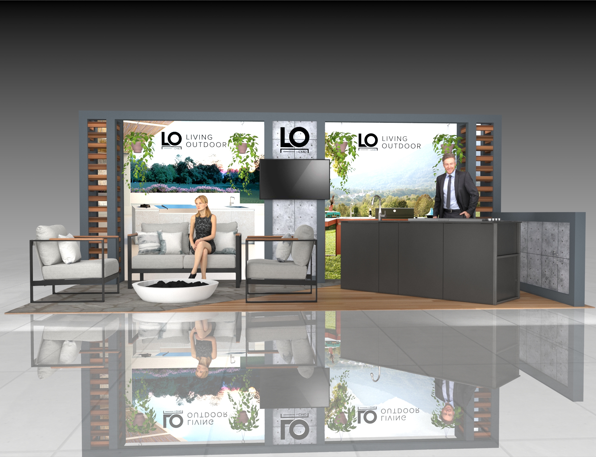 MJBizCon 10x20 trade show exhibit rental in Las Vegas