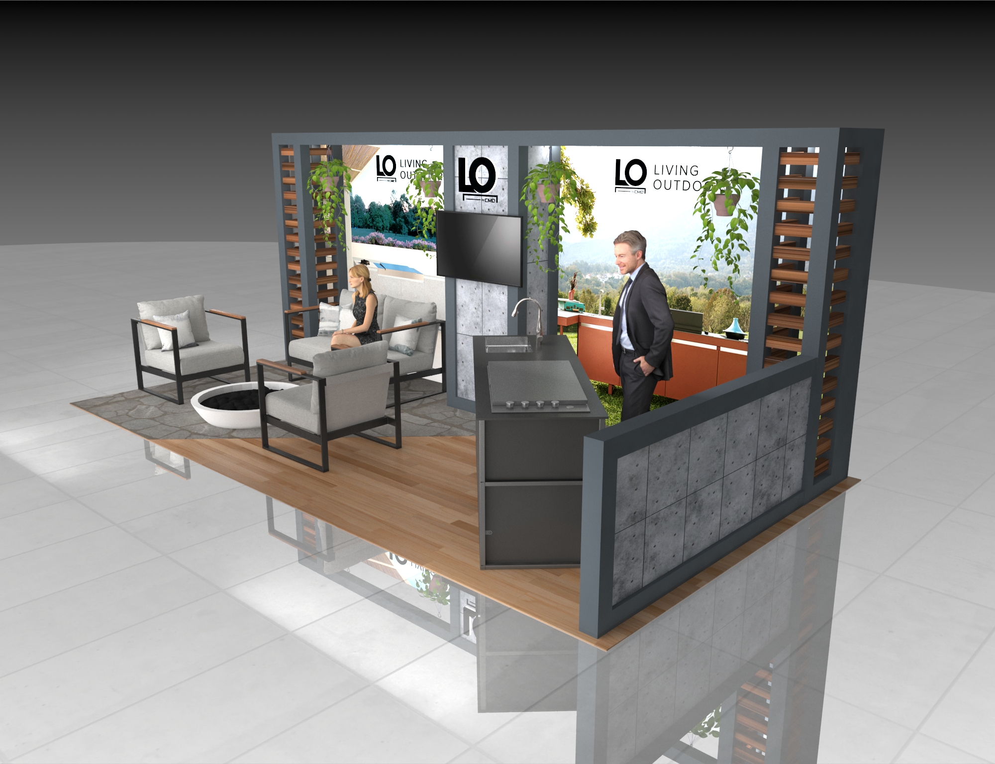 MJBizCon 10x20 trade show exhibit rental in Las Vegas (view 2)