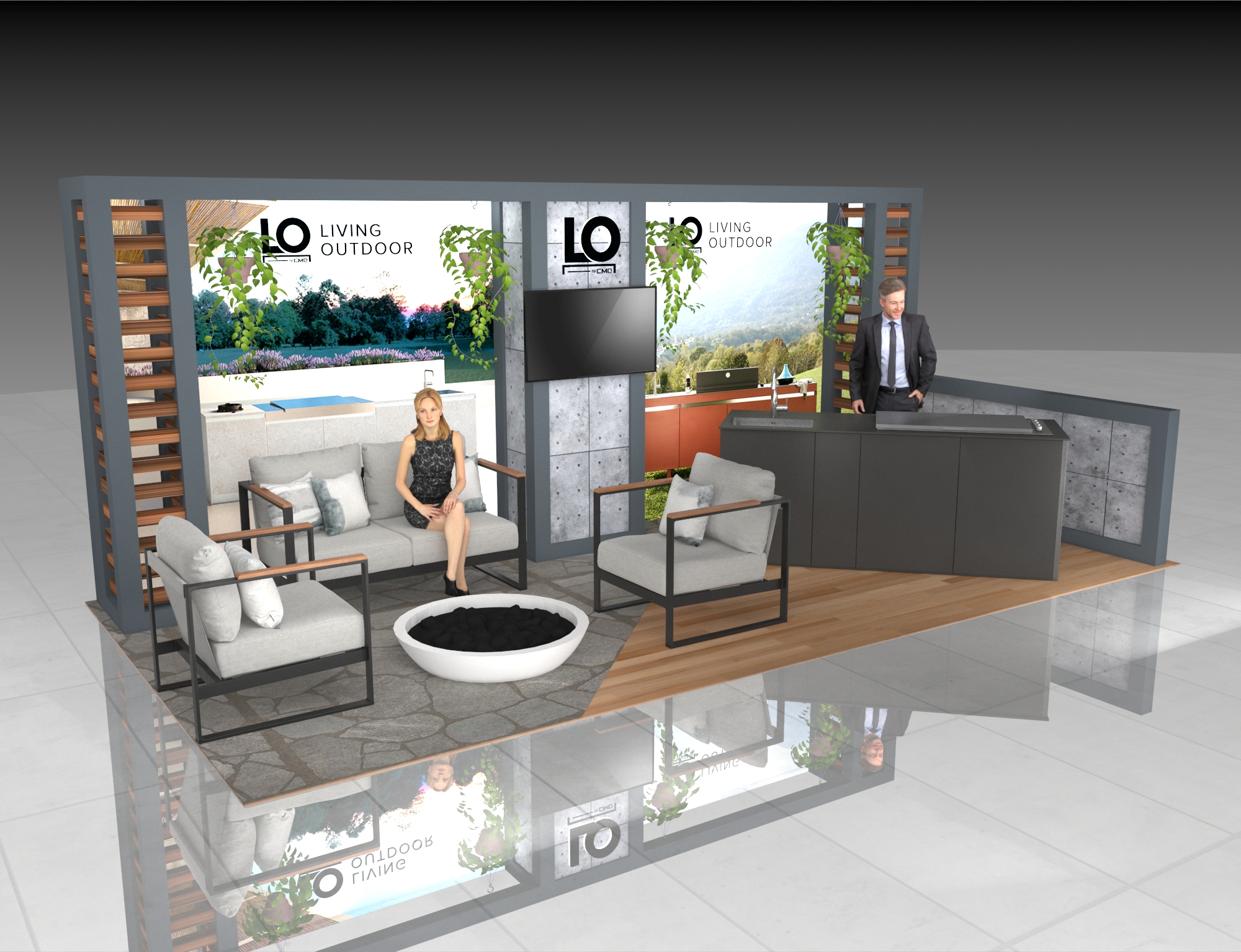 MJBizCon 10x20 trade show exhibit rental in Las Vegas (view 3)