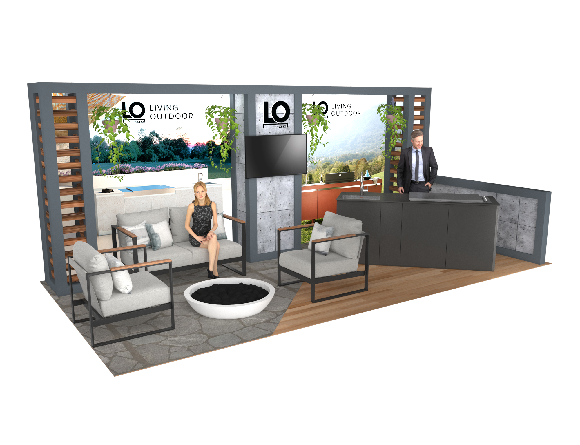 MJBizCon 10x20 trade show exhibit rental in Las Vegas (view 4)