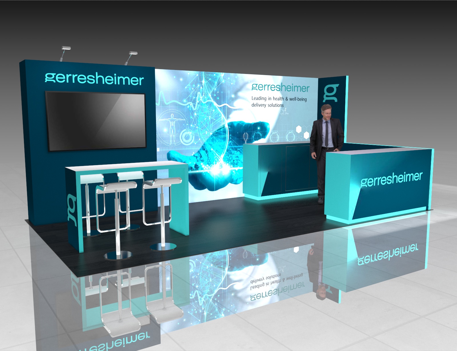 AAPEX 10x20 trade show exhibit rental in Las Vegas (view 3)