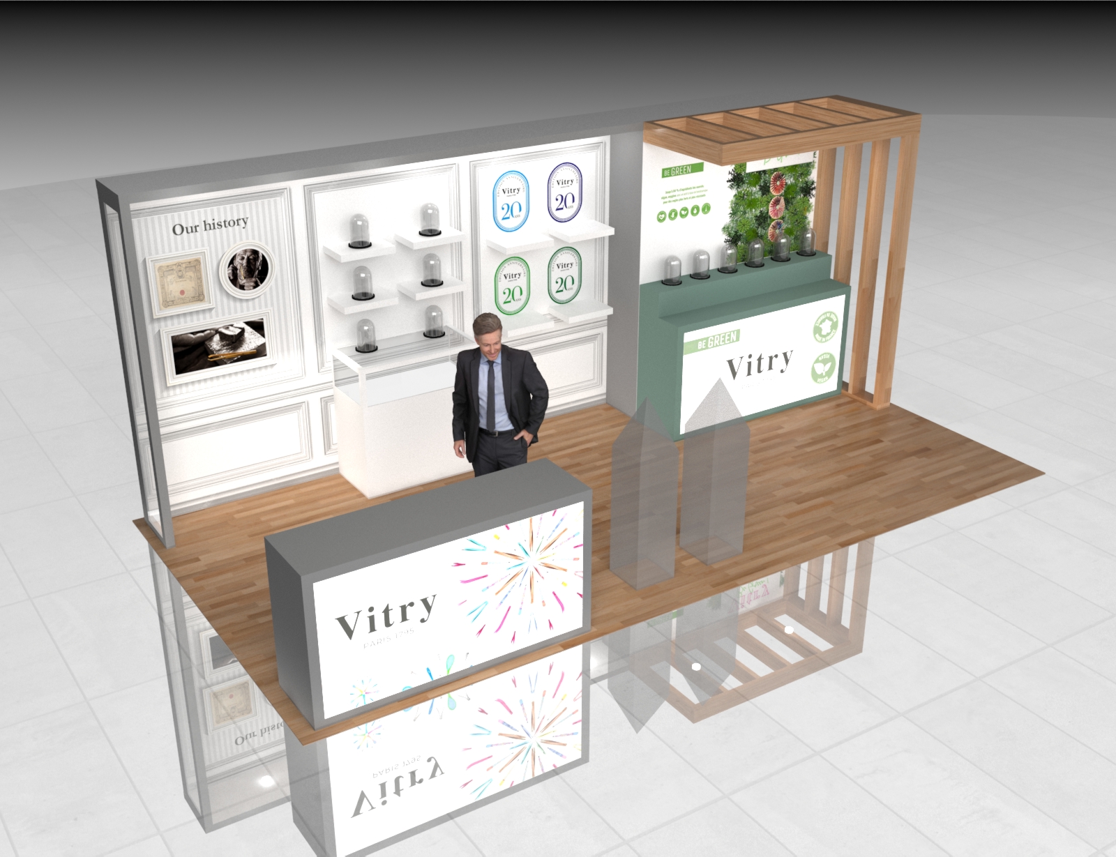 RE+ 10x20 trade show exhibit rental in Las Vegas (view 2)