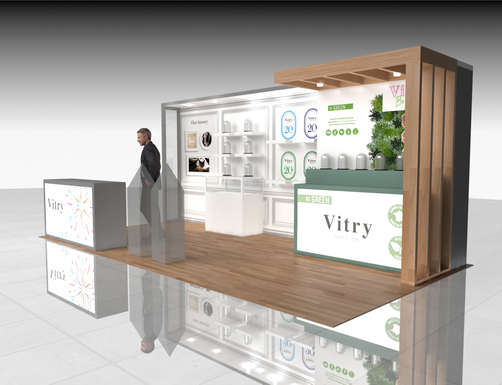 RE+ 10x20 trade show exhibit rental in Las Vegas (view 3)
