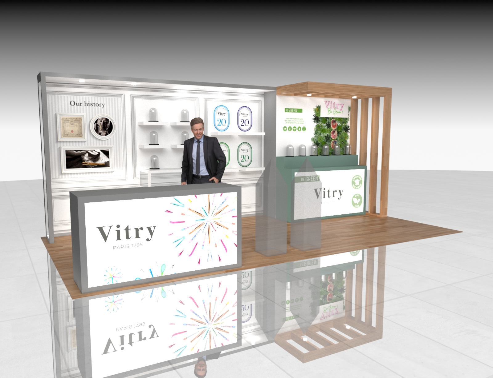 RE+ 10x20 trade show exhibit rental in Las Vegas (view 4)