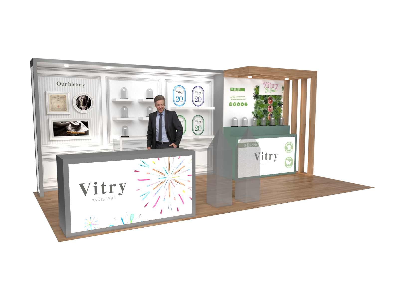 RE+ 10x20 trade show exhibit rental in Las Vegas (view 5)