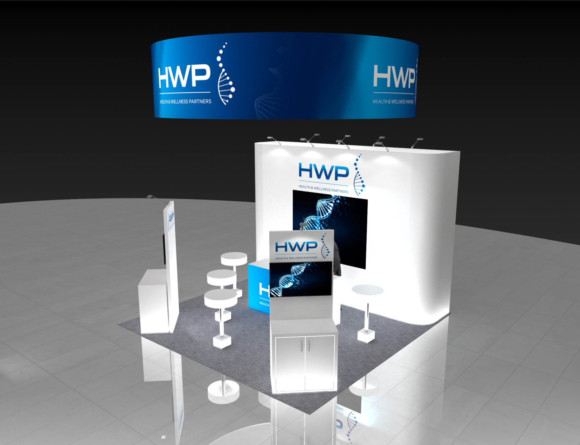 SEMA 20x20 trade show exhibit rental in Las Vegas (view 3)