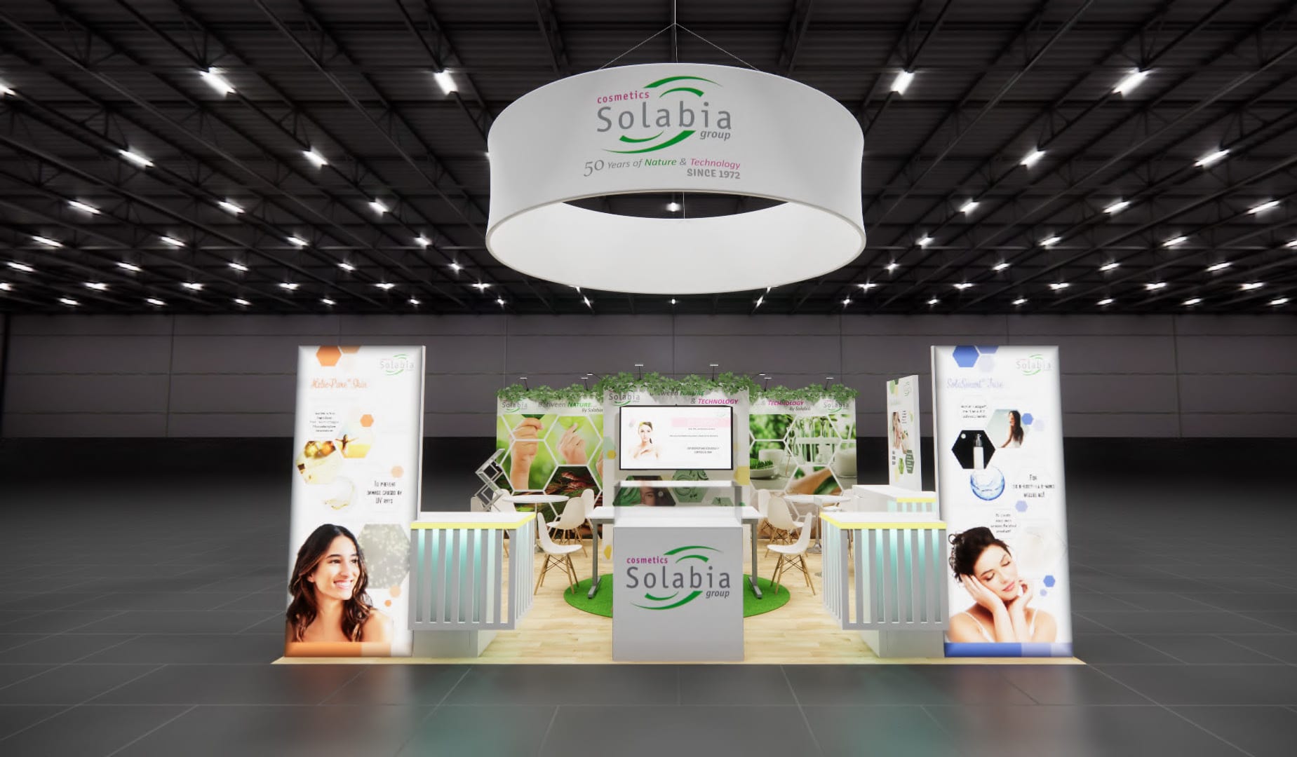 Mandalay Bay Convention Center hall set for a beauty and personal care show