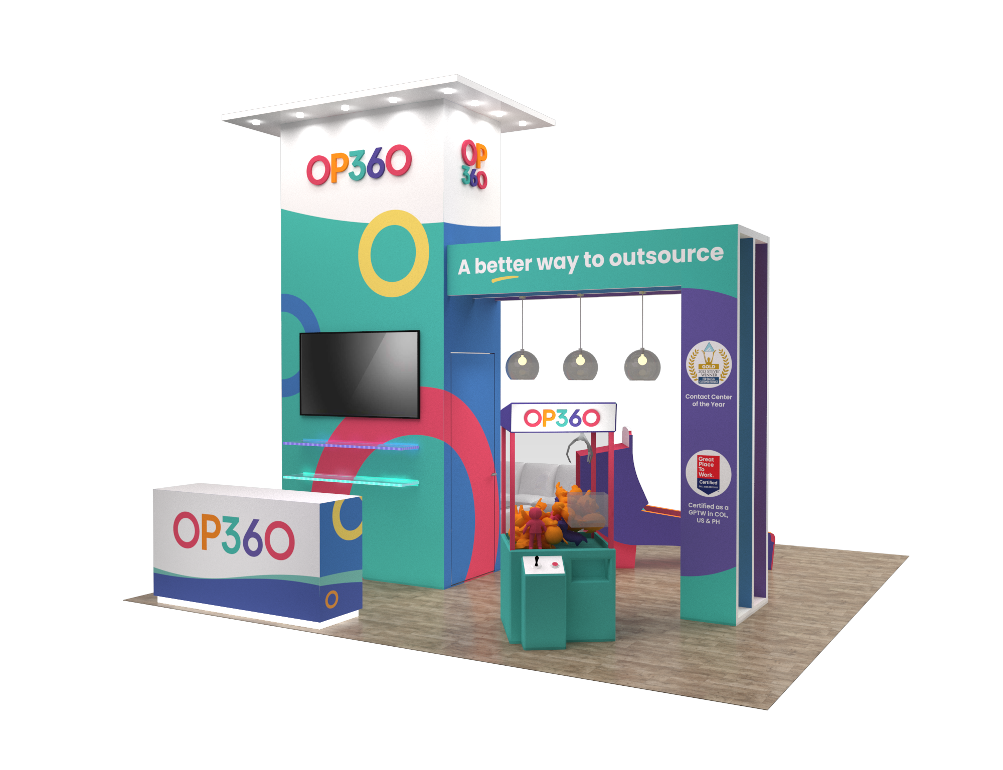 KBIS 20x20 trade show exhibit rental in Las Vegas (view 2)