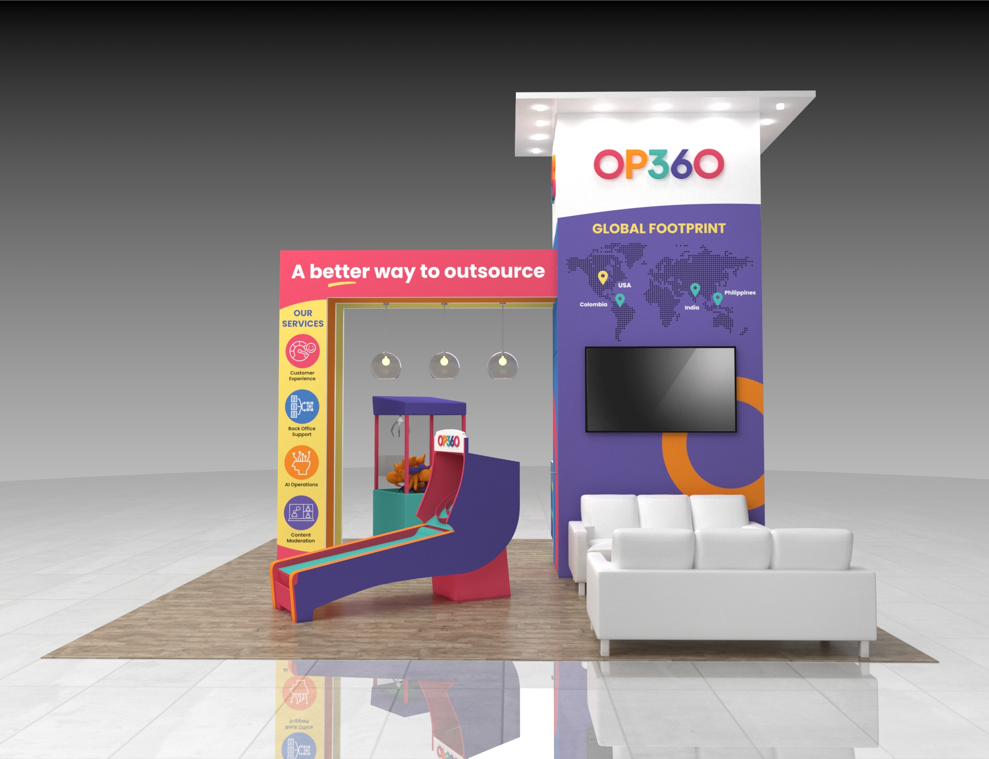 KBIS 20x20 trade show exhibit rental in Las Vegas (view 5)