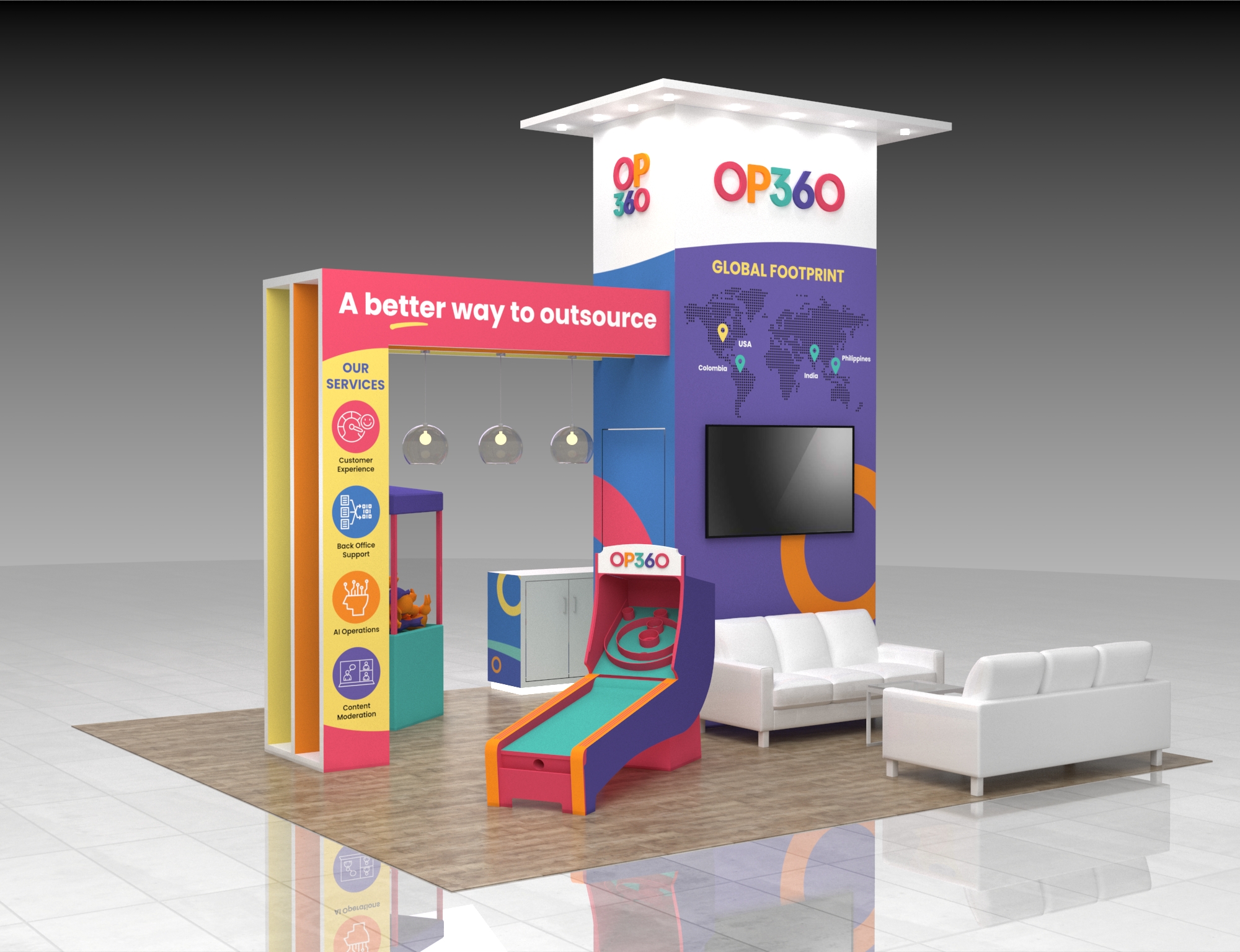 KBIS 20x20 trade show exhibit rental in Las Vegas (view 6)