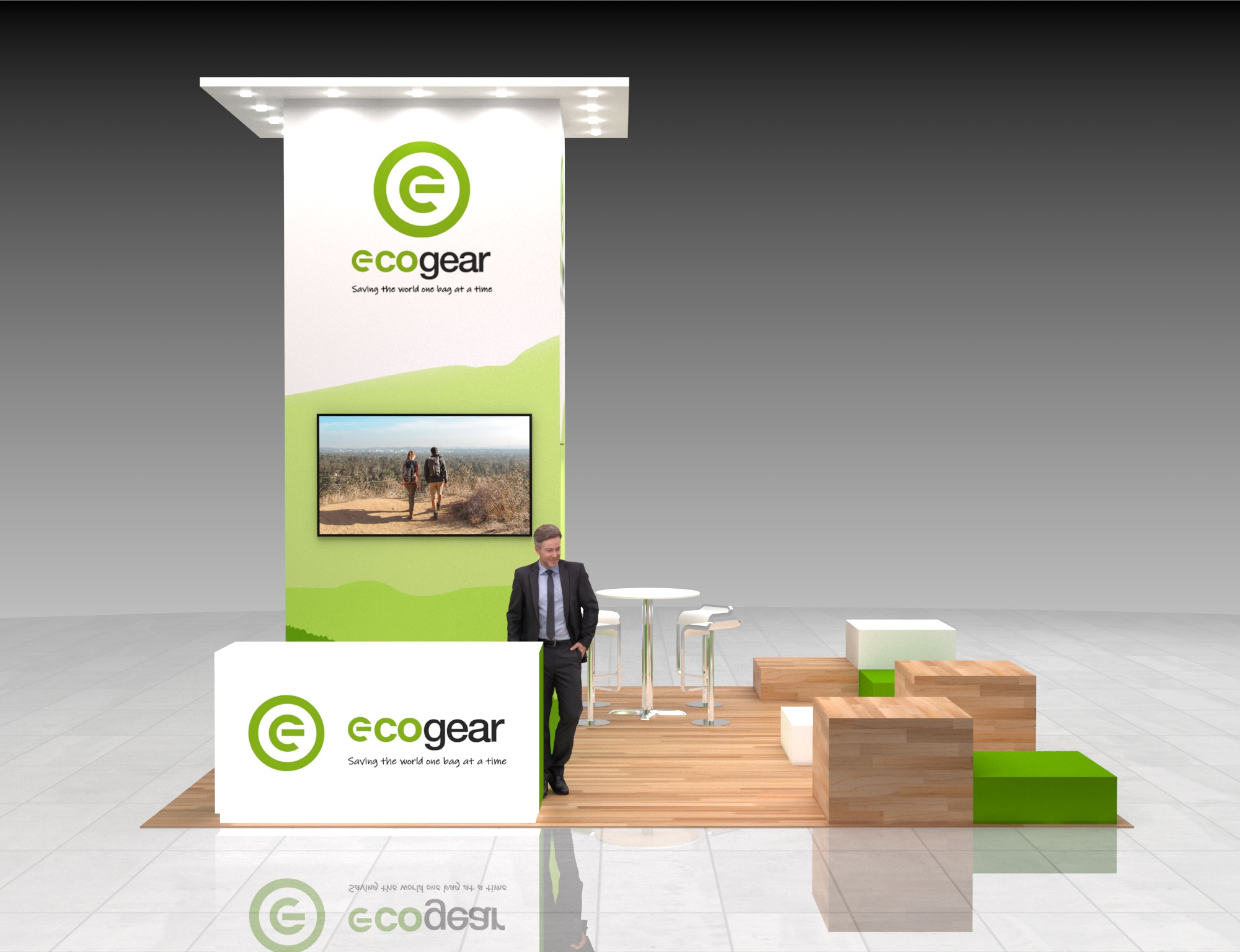 CES 20x20 trade show exhibit rental in Las Vegas