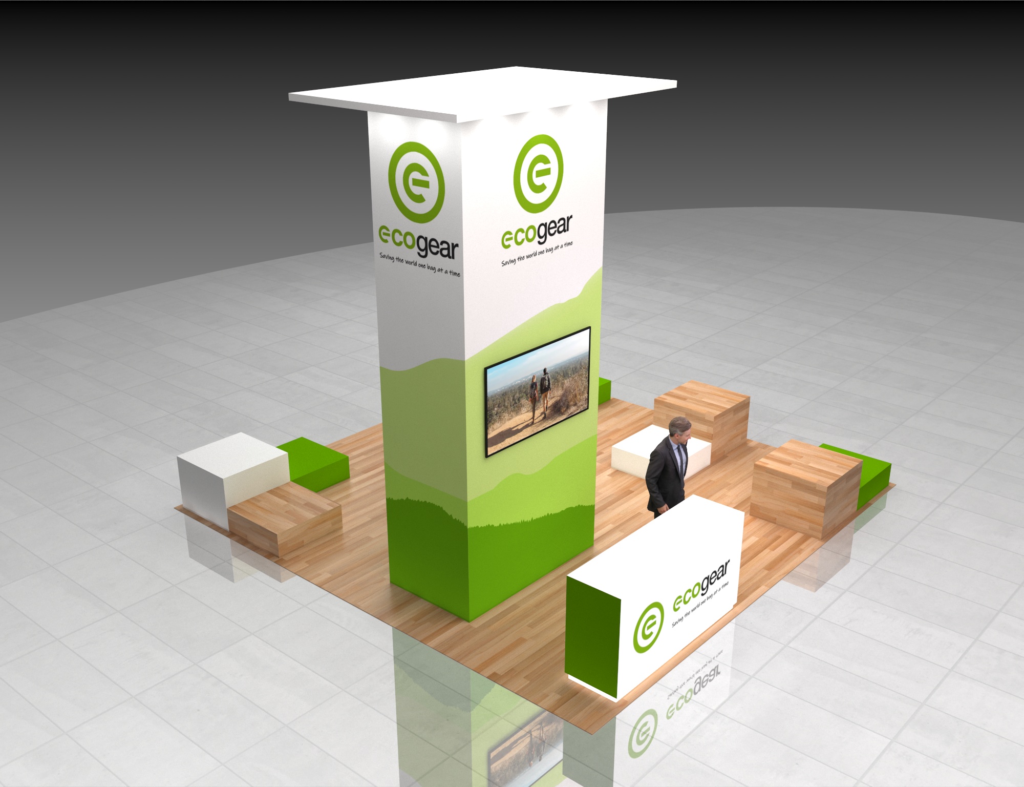 CES 20x20 trade show exhibit rental in Las Vegas (view 2)