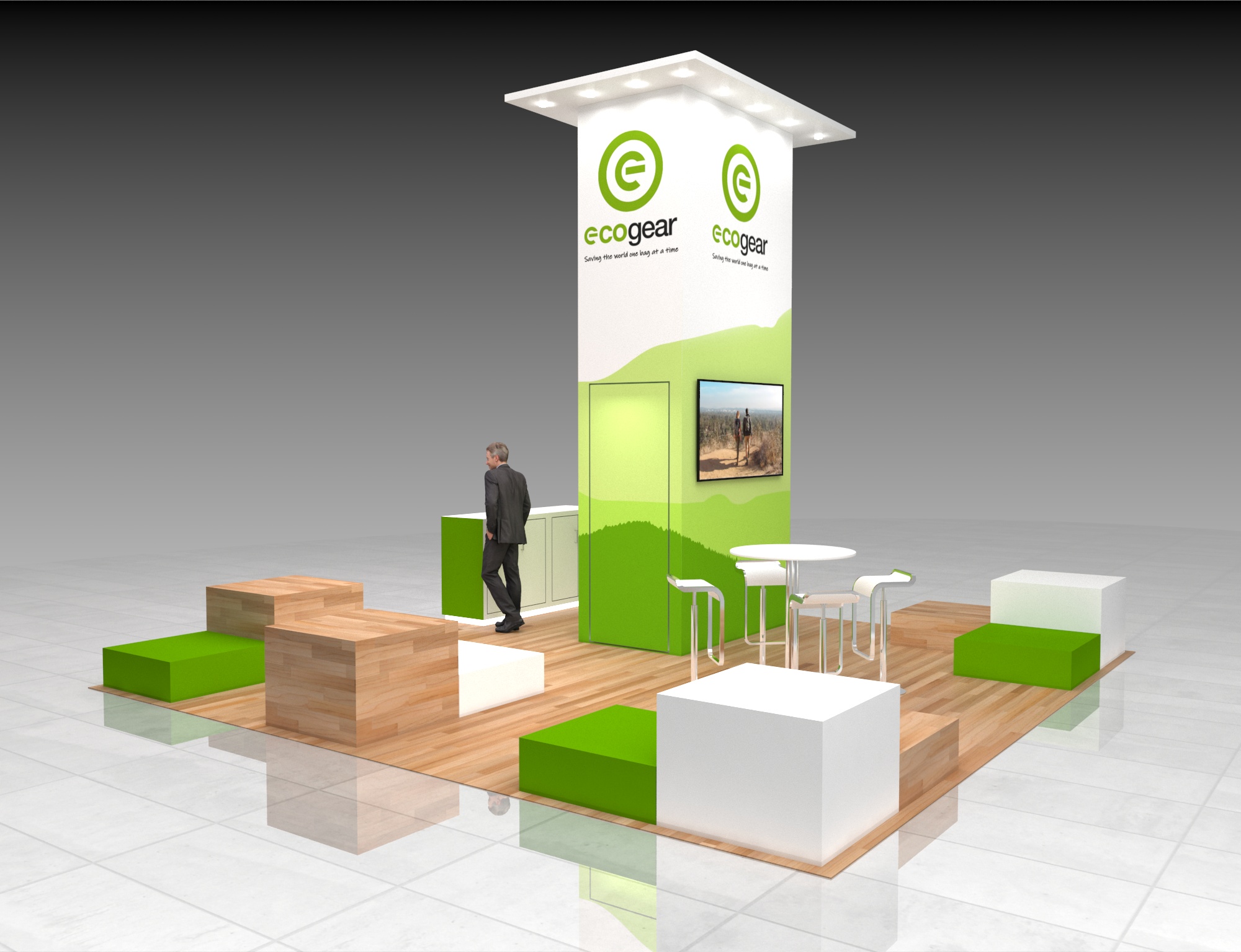 CES 20x20 trade show exhibit rental in Las Vegas (view 4)