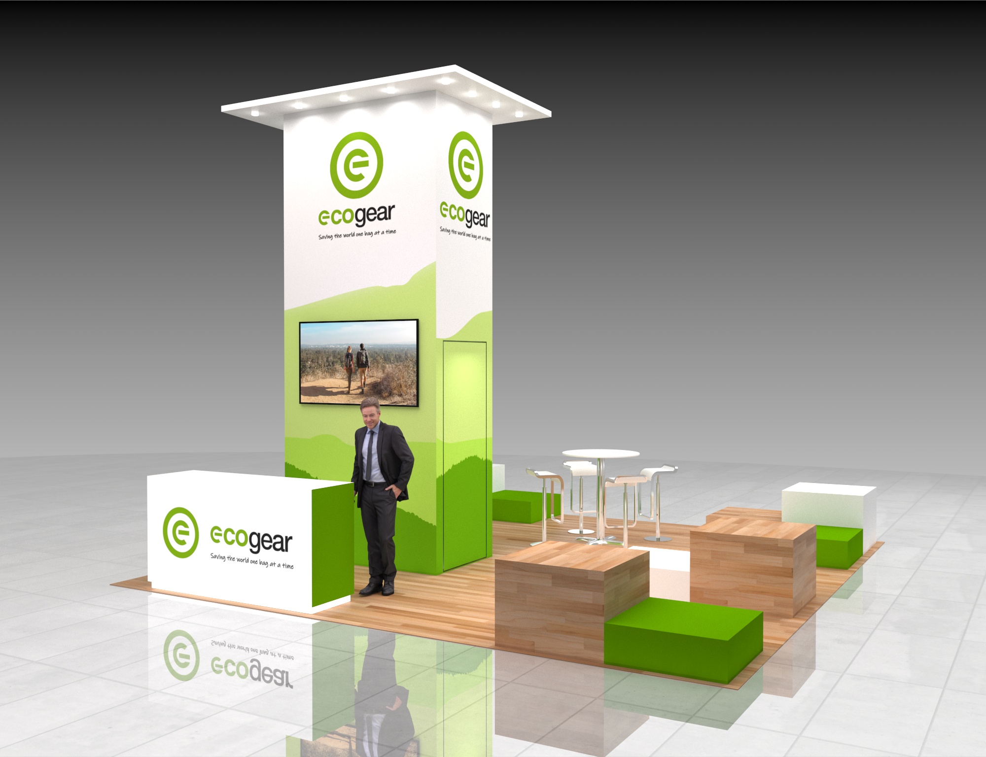 CES 20x20 trade show exhibit rental in Las Vegas (view 5)