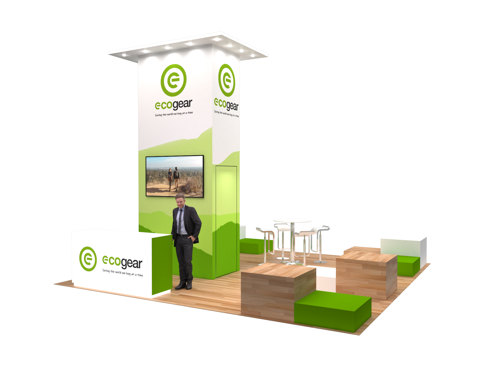 CES 20x20 trade show exhibit rental in Las Vegas (view 6)