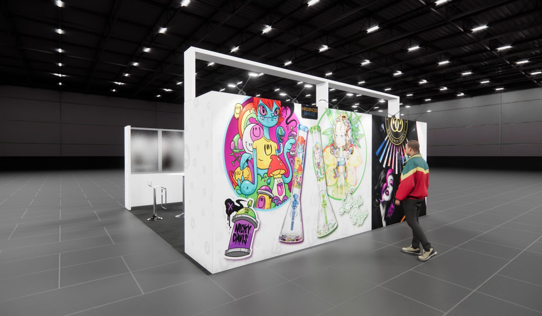 RE+ 20x20 trade show exhibit rental in Las Vegas (view 5)