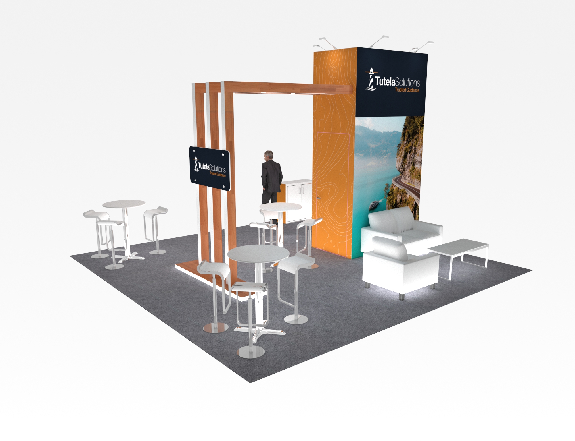 MJBizCon 20x20 trade show exhibit rental in Las Vegas