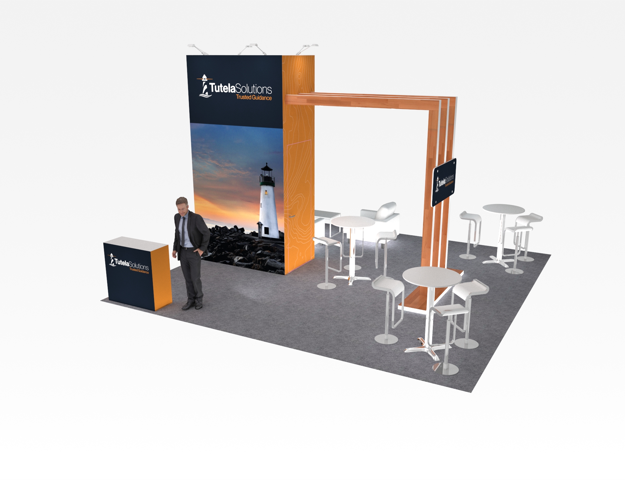 MJBizCon 20x20 trade show exhibit rental in Las Vegas (view 5)