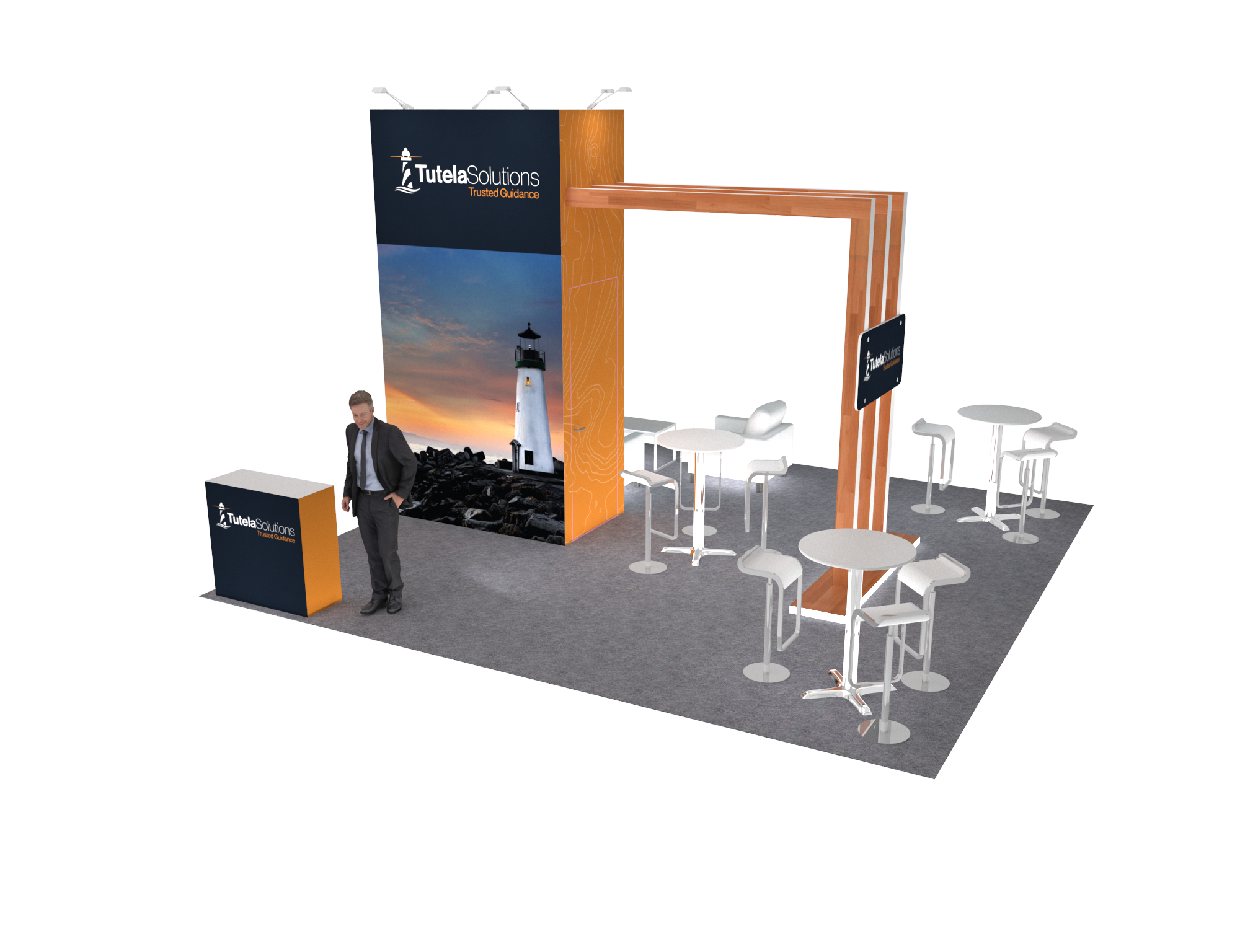 MJBizCon 20x20 trade show exhibit rental in Las Vegas (view 6)