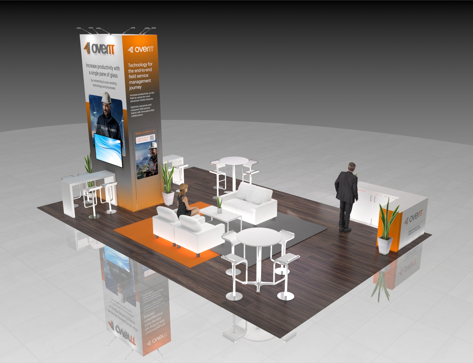 Pizza Expo 20x30 trade show exhibit rental in Las Vegas (view 3)
