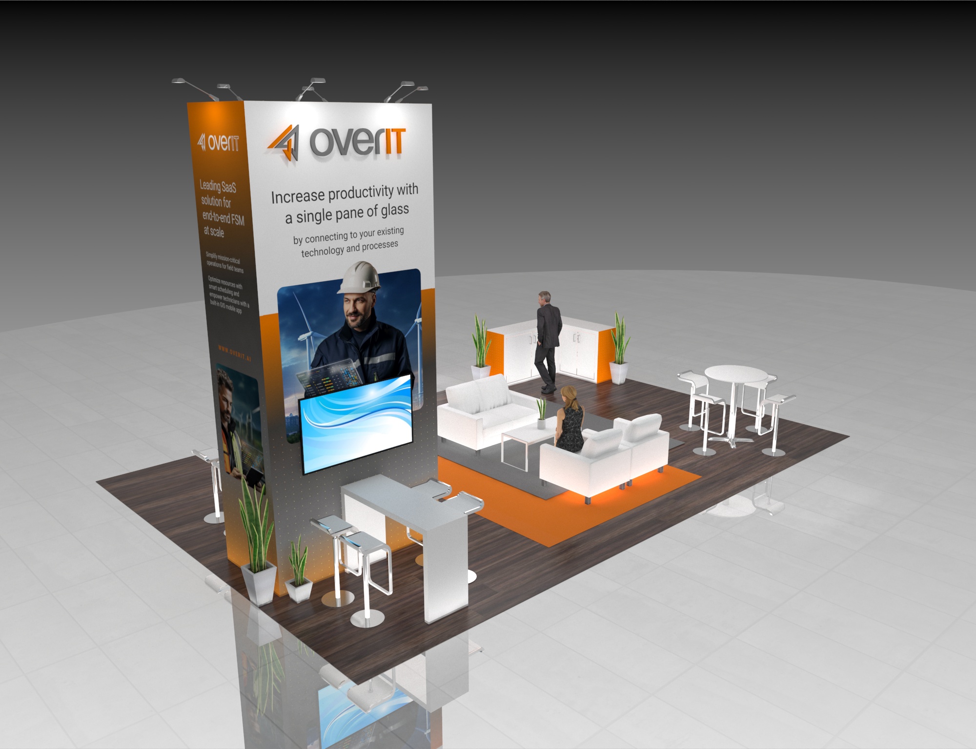 Pizza Expo 20x30 trade show exhibit rental in Las Vegas (view 4)