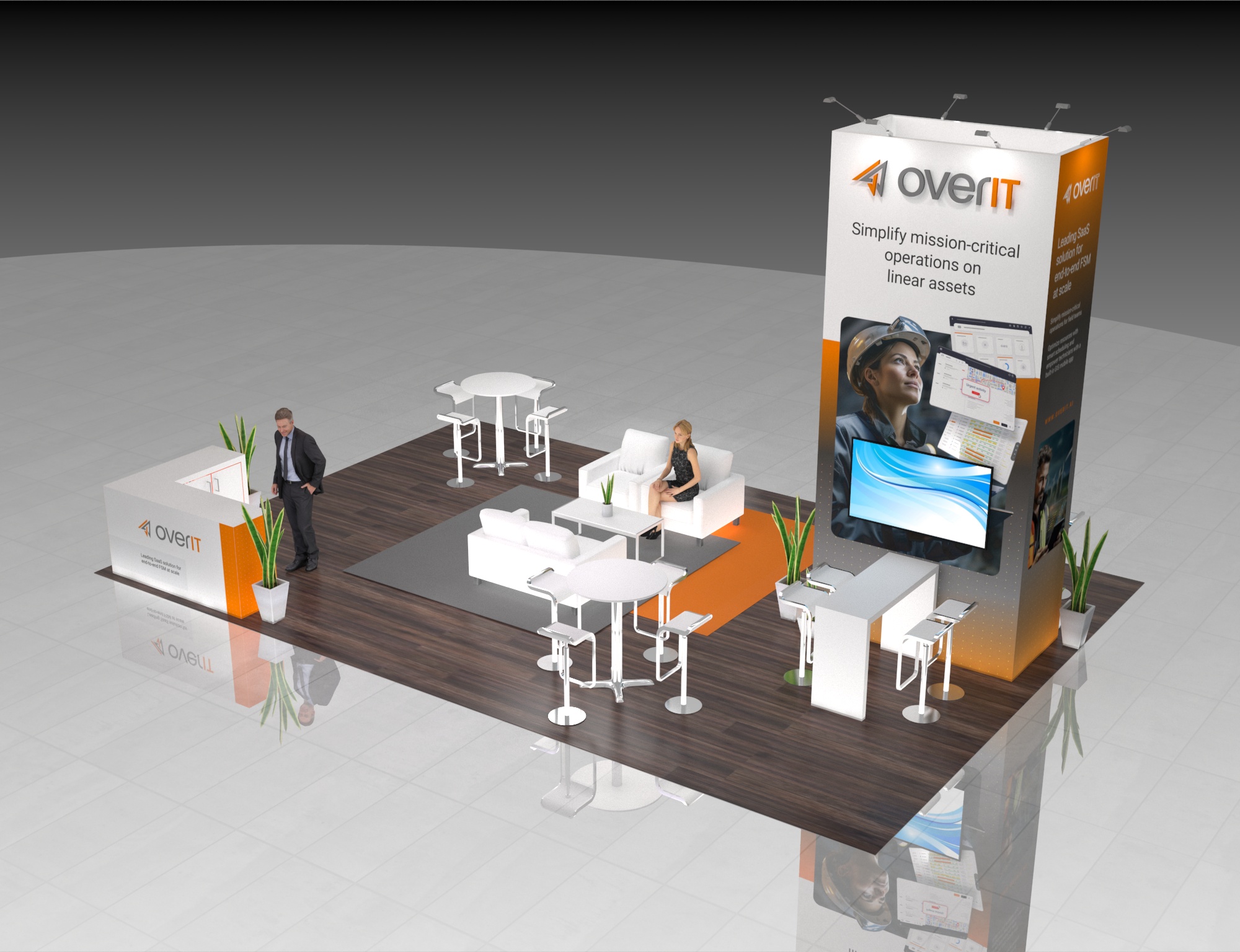 Pizza Expo 20x30 trade show exhibit rental in Las Vegas (view 5)