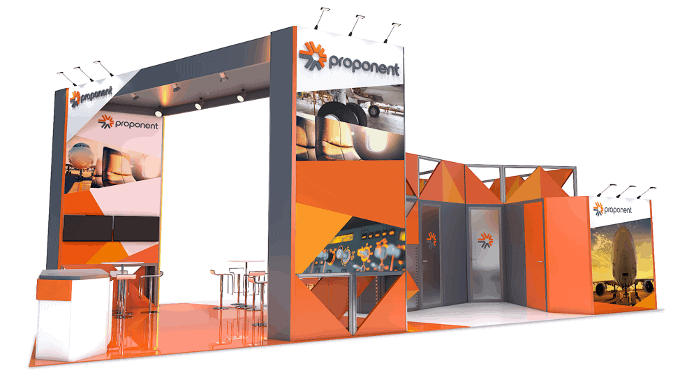 Las Vegas Convention Center hall set for a packaging and processing technology show