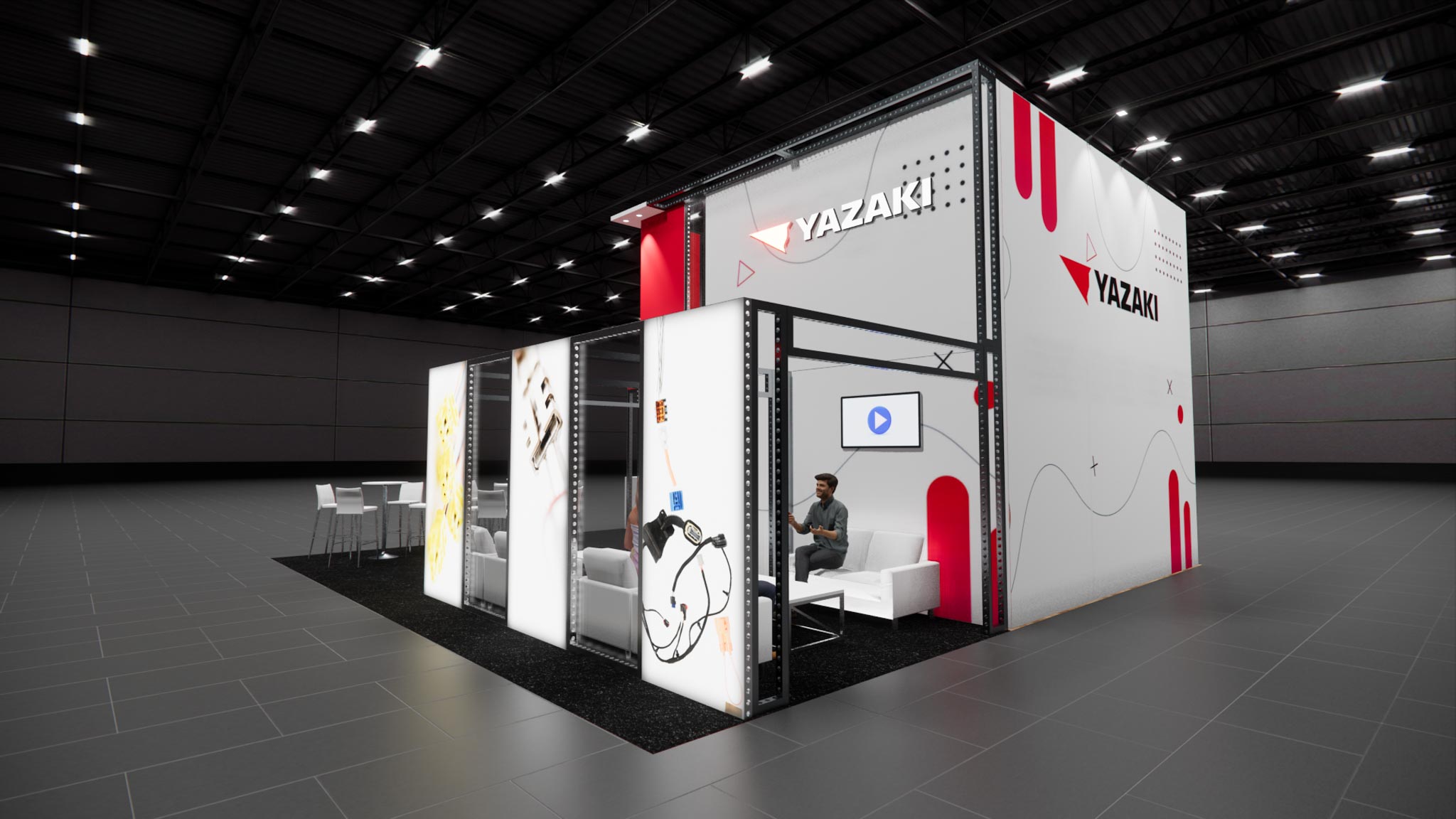 MJBizCon 30x30 trade show exhibit rental in Las Vegas (view 3)