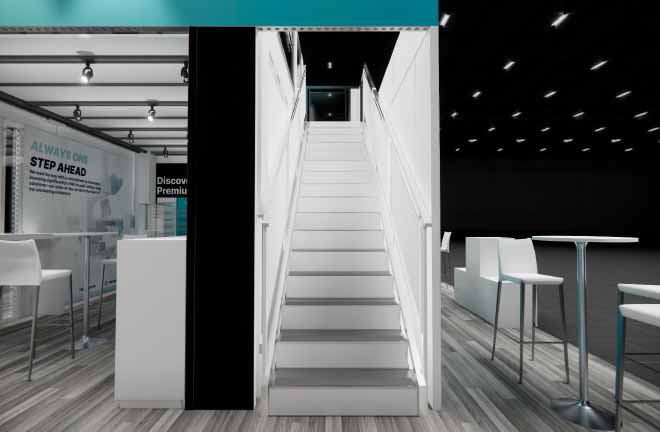CONEXPO 30x30 trade show exhibit rental in Las Vegas (view 3)