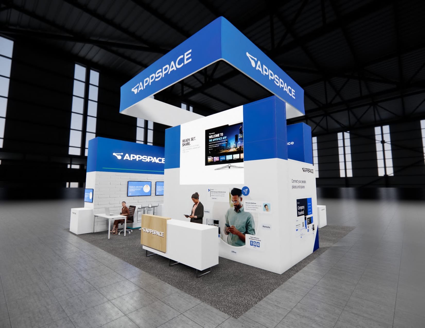 NBAA-BACE 30x30 trade show exhibit rental in Las Vegas