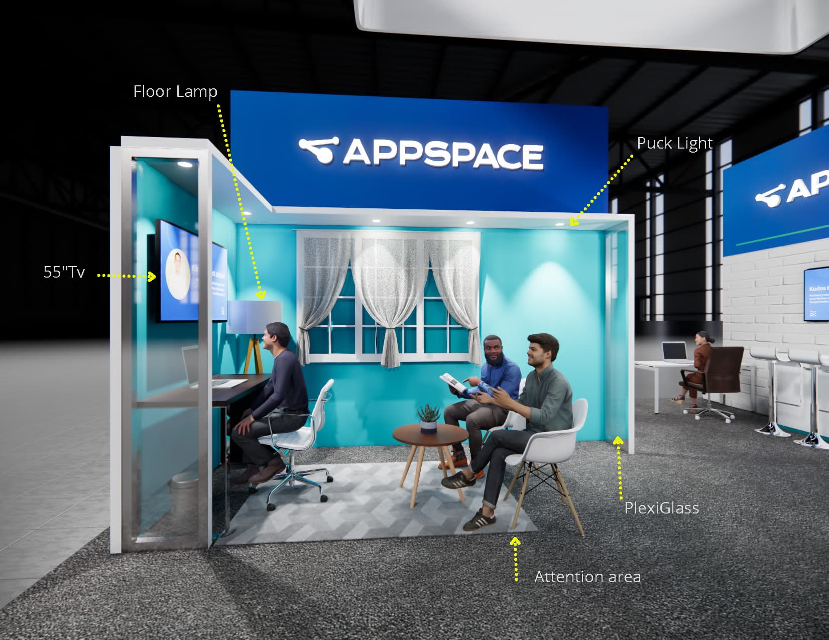 NBAA-BACE 30x30 trade show exhibit rental in Las Vegas (view 3)