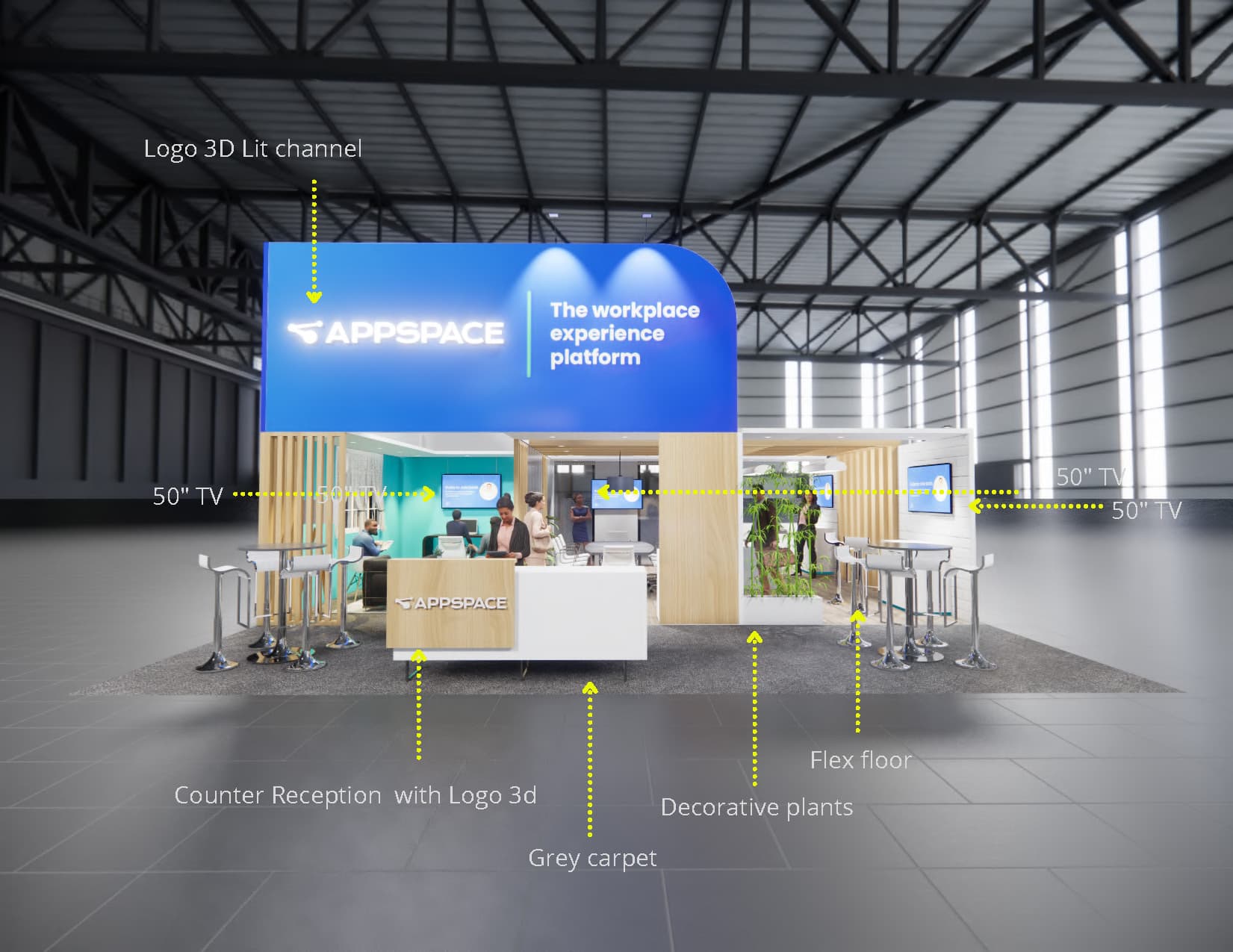 Commercial UAV Expo 30x30 trade show exhibit rental in Las Vegas