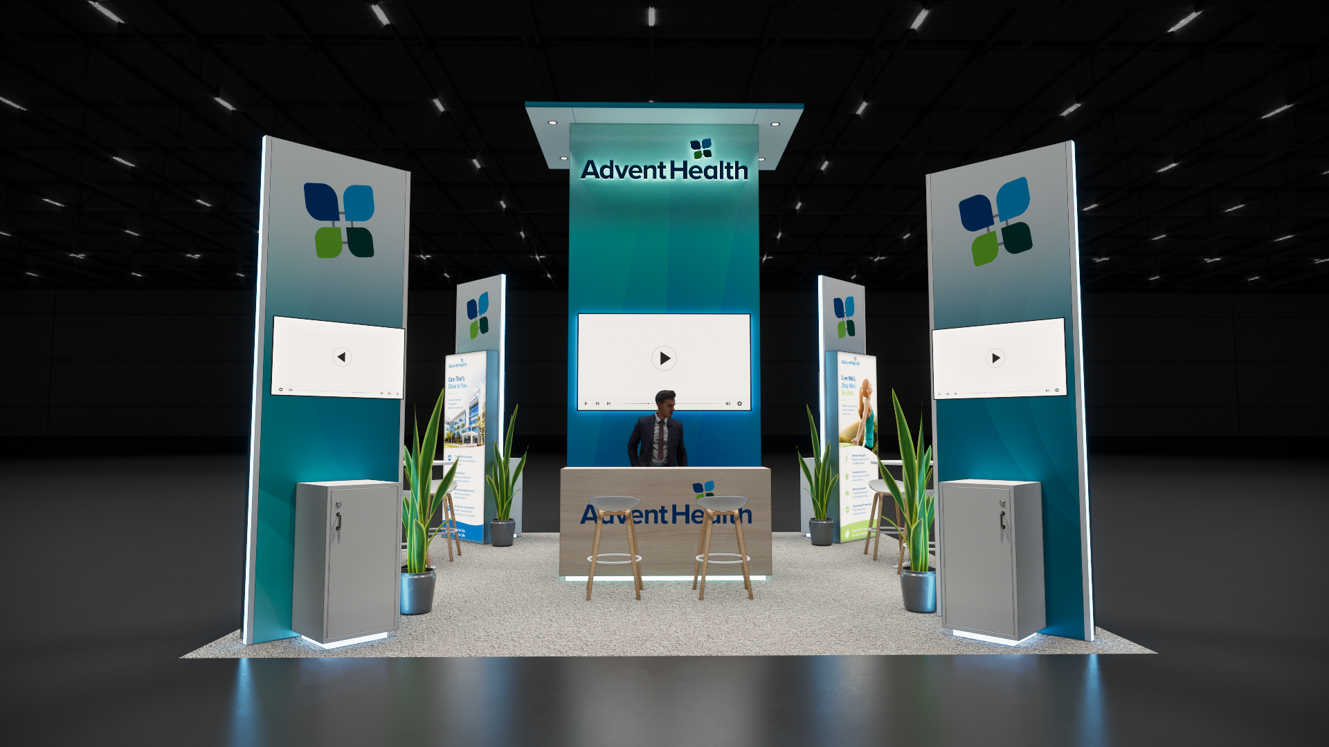 HIMSS 20x20 trade show exhibit rental in Las Vegas
