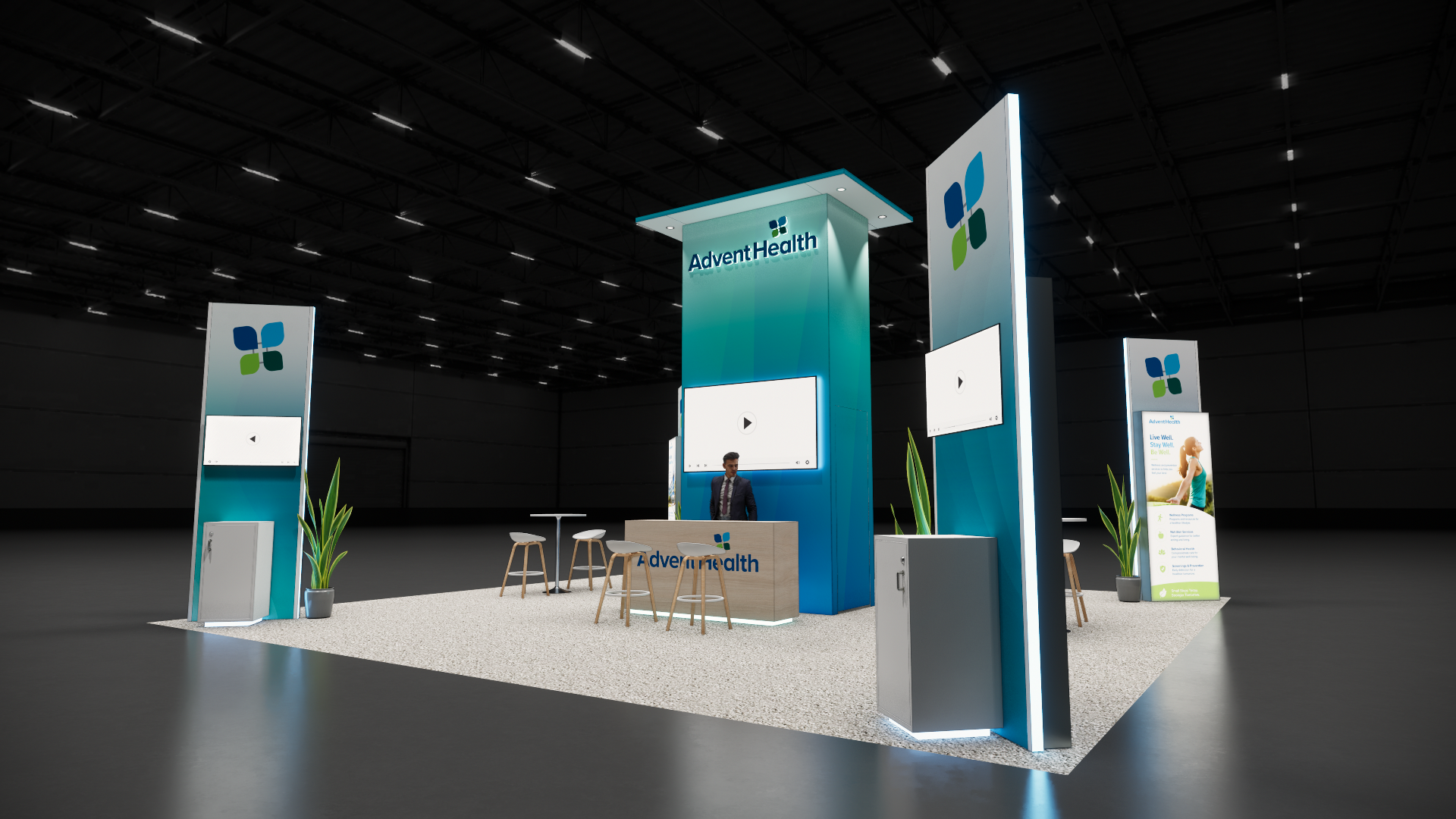 SupplySide West 30x30 trade show exhibit rental in Las Vegas (view 2)
