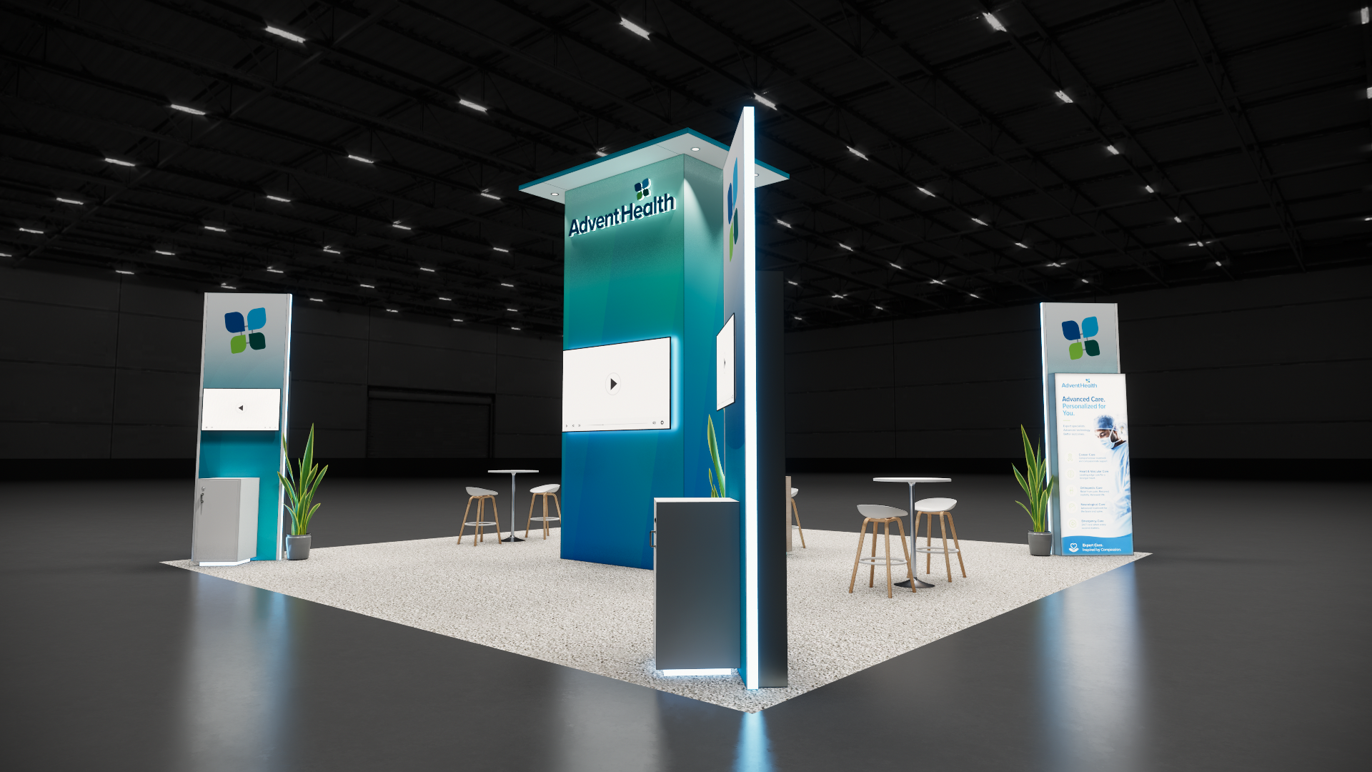 SupplySide West 30x30 trade show exhibit rental in Las Vegas (view 3)